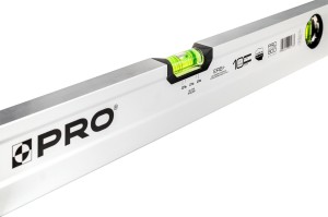 Poziomica biała PRO800 150cm 2xfrez_uchwyt_Llibella_ 2%