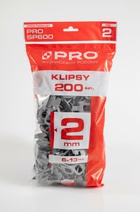 System poziomujący 2mm klipsy 200szt. SP600 