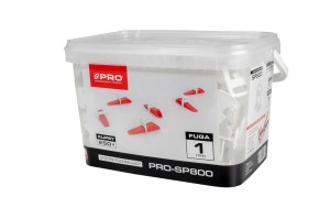 System poziomujący 1mm klipsy 250szt. wiadro 5l SP800 