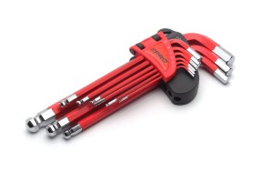 Zstaw 9 szt kluczy hex z kulką Długie