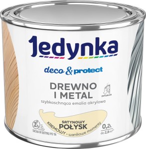  Farba, emalia drewno/metal kremowy połysk D&P 0,2l Jedynka