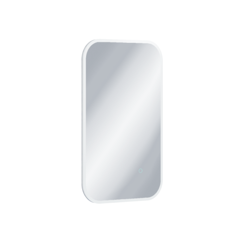 Lumiro lustro łazienkowe 80x50 cm prostokątne, oświetlenie LED mata grzewcza, rama akrylowa