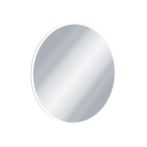 Lumiro lustro łazienkowe 80 cm okrągłe oświetlenie LED mata grzewcza, rama akrylowa