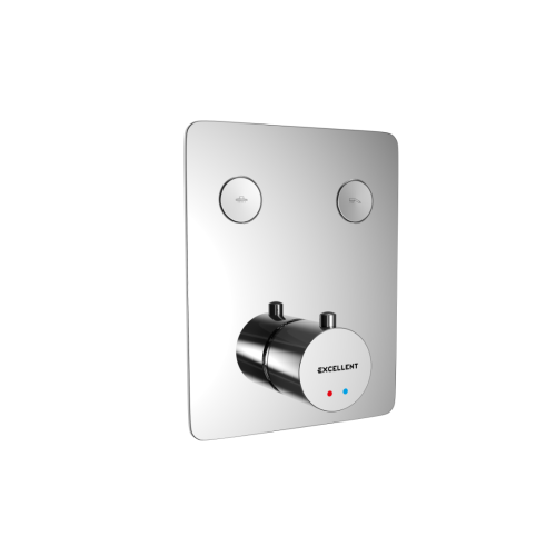 Krotos bateria prysznicowo-wannowa podtynkowa 2 funkcyjna, termostatyczna, chrom